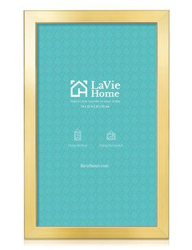 LaVie Home 14x22 frame front view in gold, ideal for gallery displays.