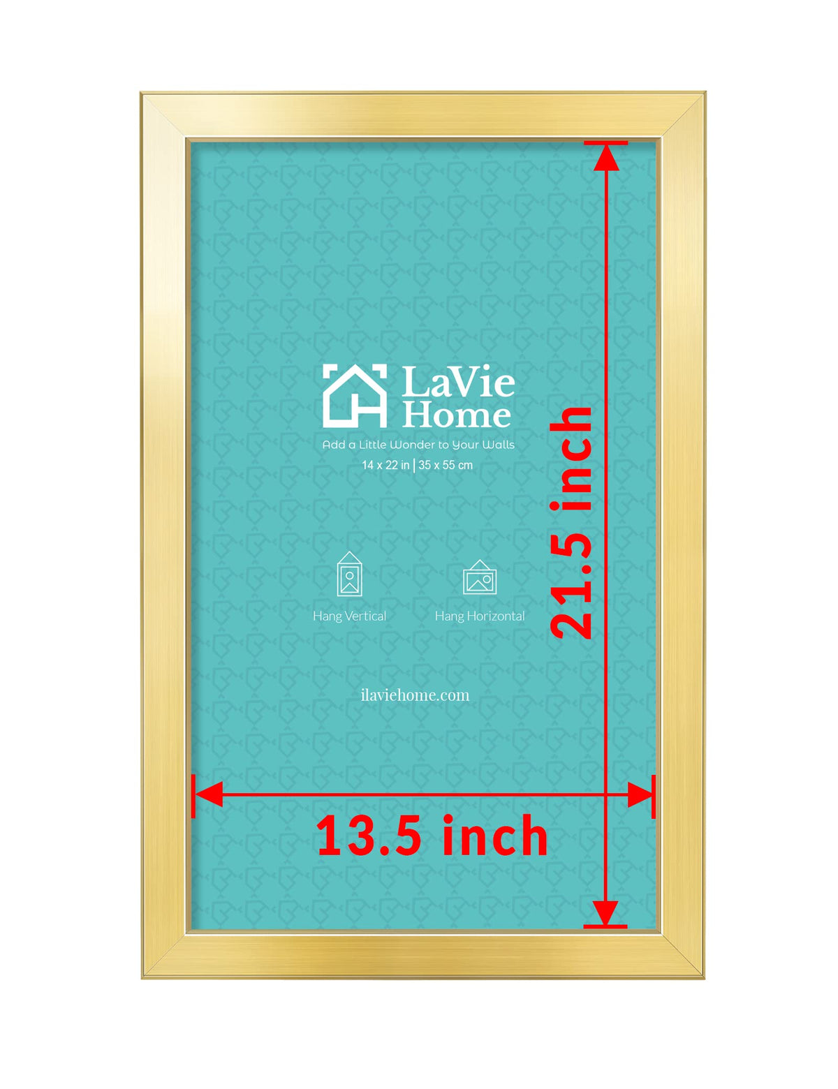 LaVie Home frame side-mount shows portrait or landscape hanging versatility.