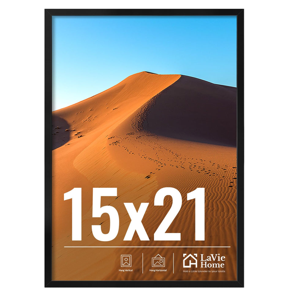 LaVie Home 15x21 frame on wall display enabling vertical or horizontal hanging