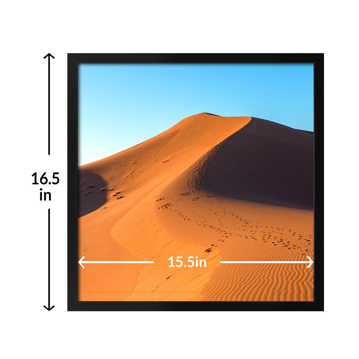 LaVie Home 16x16 frame rotating back enables easy, painless hanging.