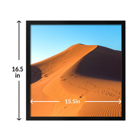 LaVie Home 16x16 frame rotating back enables easy, painless hanging.