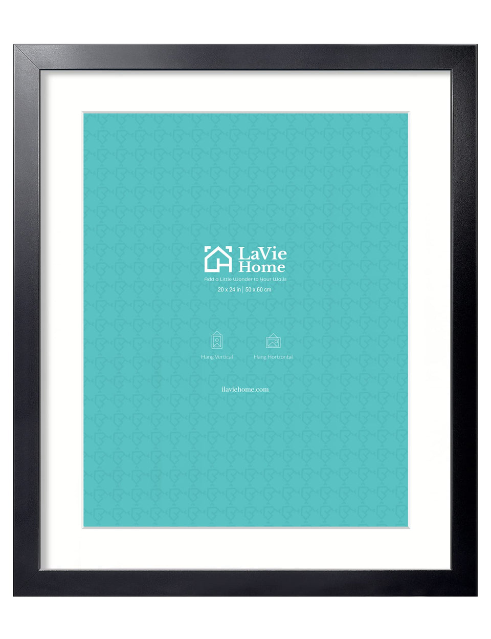 LaVie Home 20x24 frame front with clear plexiglass for vivid visuals.