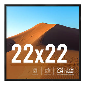 LaVie Home 22x22 frame black front view for elegant wall display