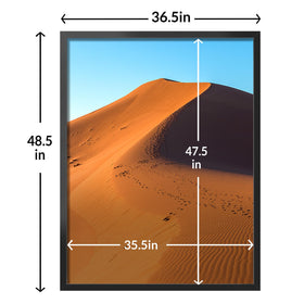 LaVie Home 36x48 frame hanging horizontally, versatile decor option.