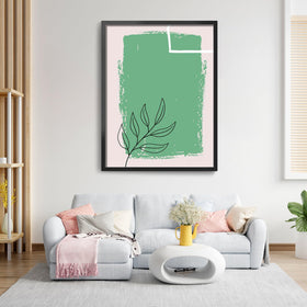 LaVie Home 36x48 frame on wall with photo display in living space.