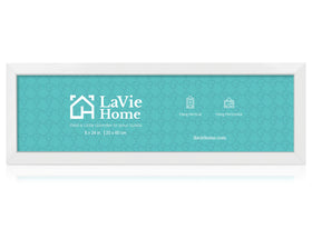 LaVie Home 8x24 white panorama frame front view for wall display and memories