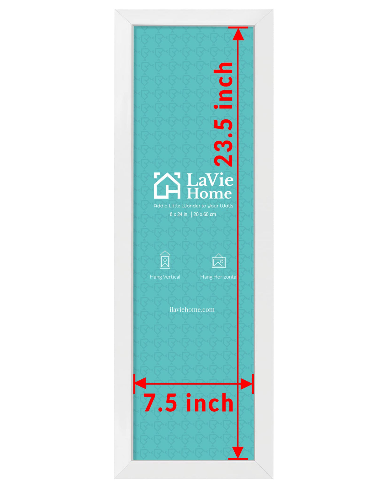 LaVie Home panorama frame side view showing slim, durable molding