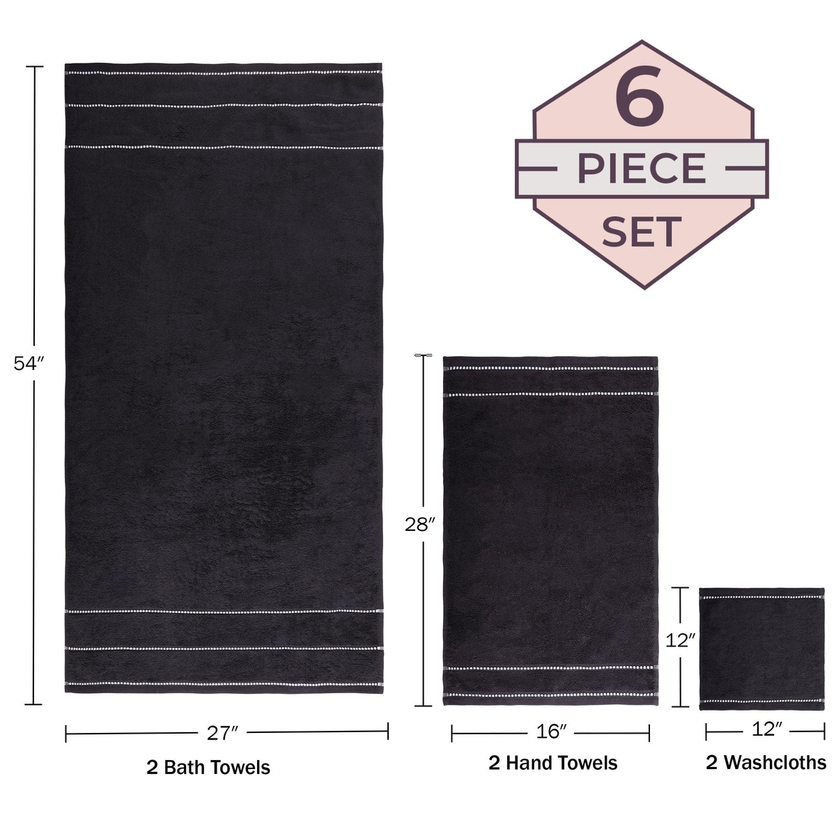 Lavish Home bath towel 54 x 27 in use after shower, quick absorbency