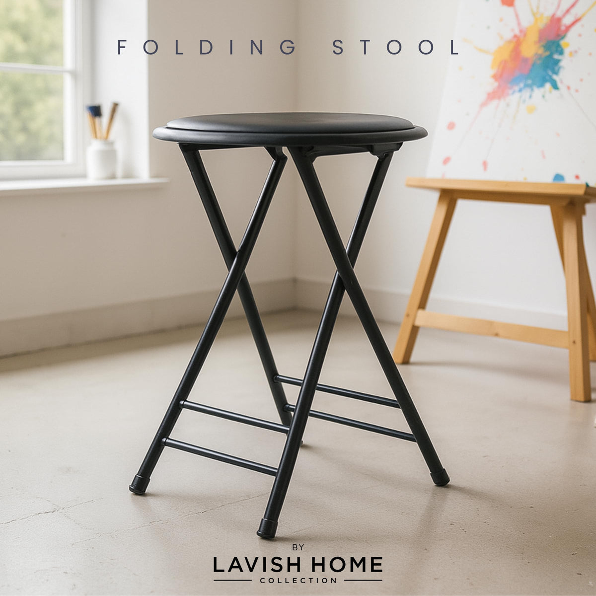 Lavish Home compact design fits small spaces for extra seating.