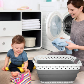 Lavish Home dorm-friendly laundry basket fits small rooms and shared spaces.