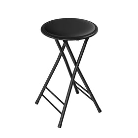 Lavish Home backless 24-inch folding stool provides extra indoor seating.