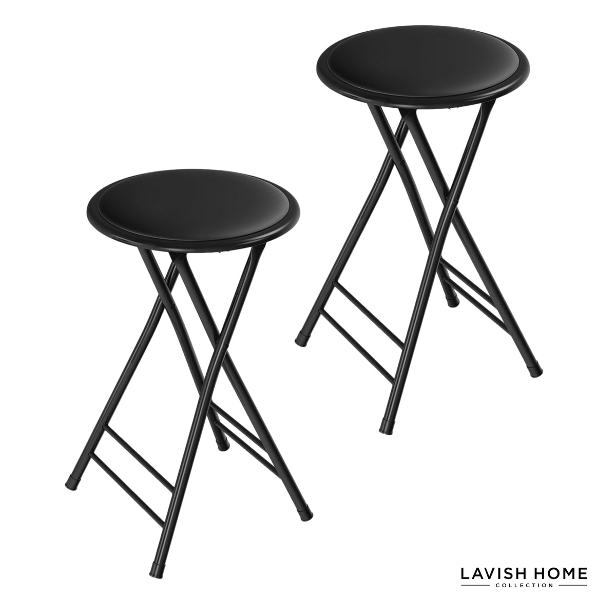 Lavish Home indoor-use-only black finish suits kitchens and game rooms.