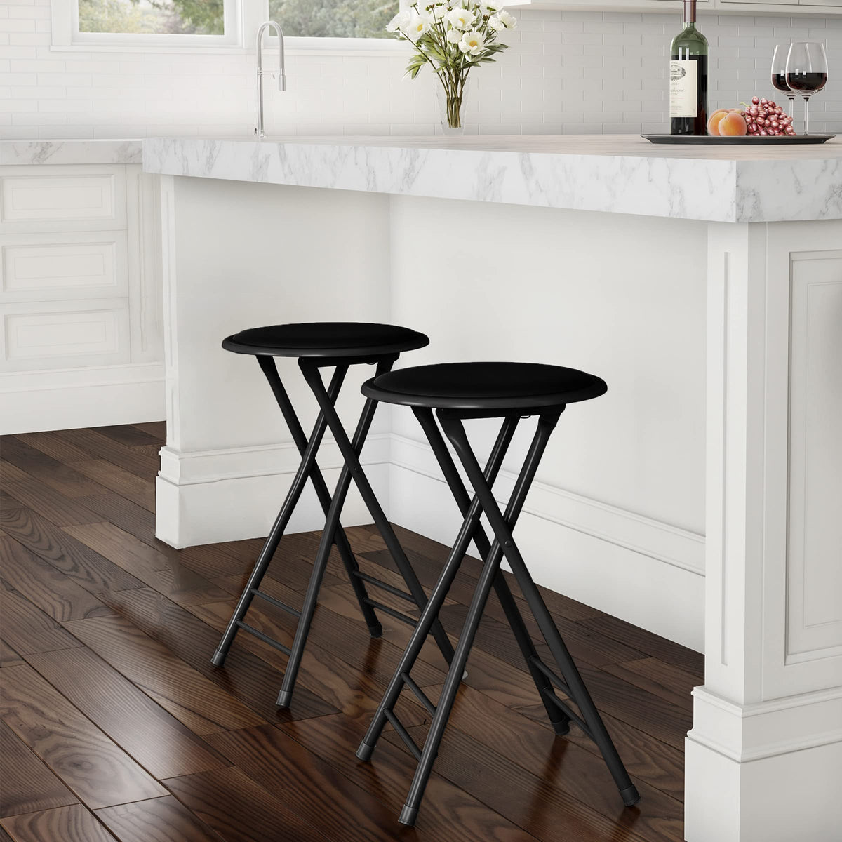 Lavish Home portable counter stools ready for parties and travel.