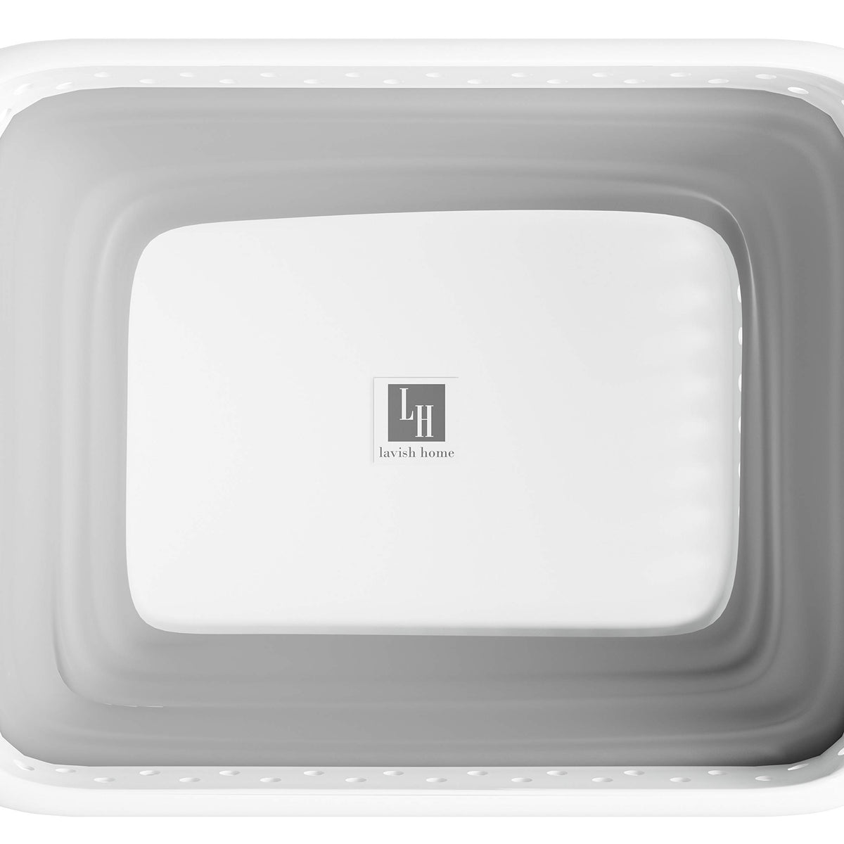 Lavish Home space-saving basket folds flat for compact storage.