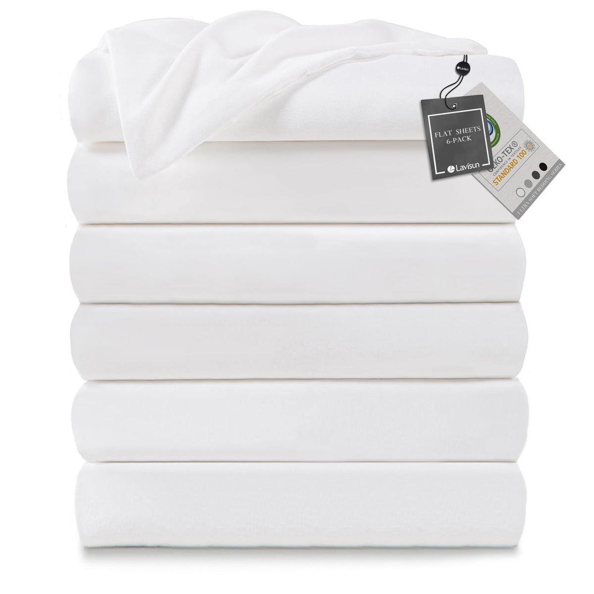 Lavisun twin flat sheet 66x96 for full bed coverage and comfort.