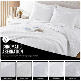 Lavsiry 3-piece set includes quilt and two shams for instant styling.