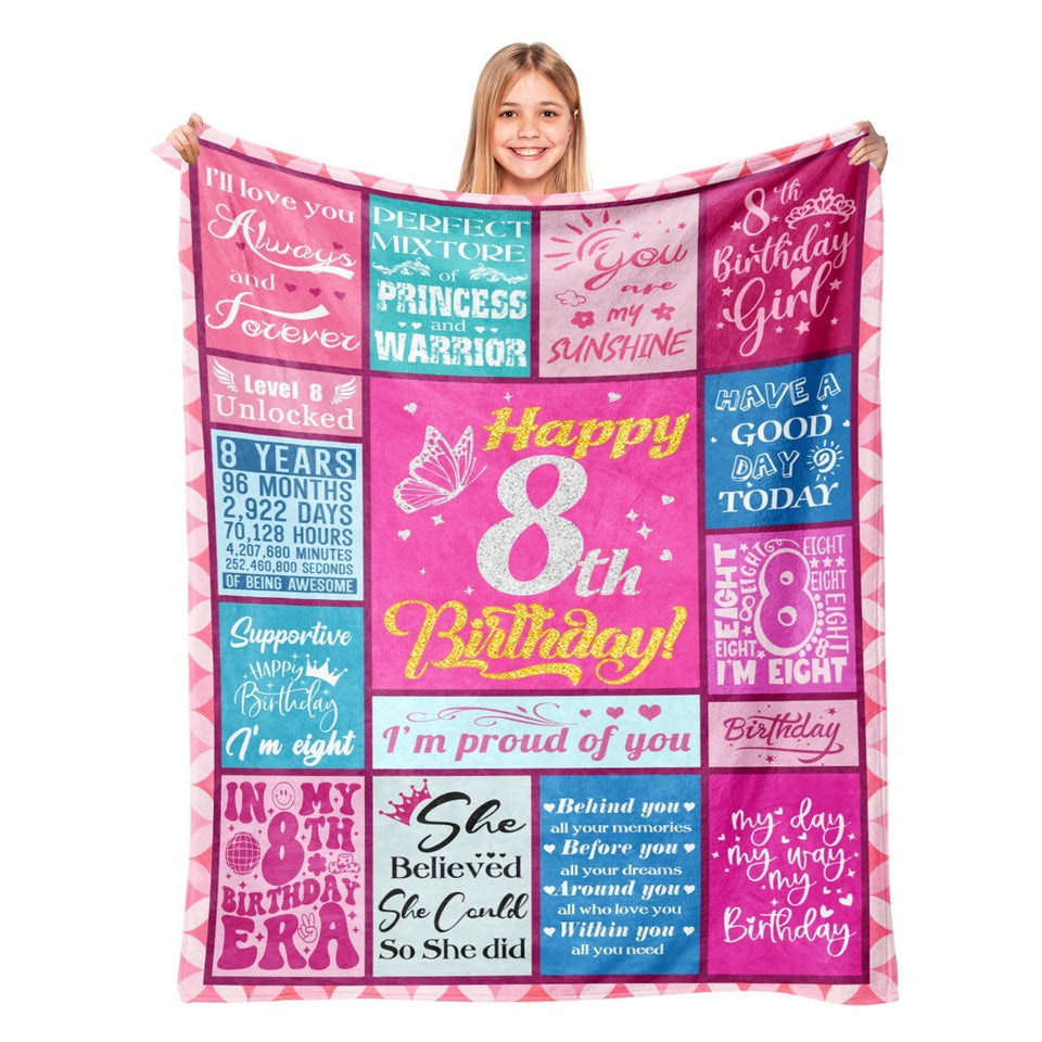 Lavua blanket for an 8-year-old girl shows cozy warmth for birthday snuggles