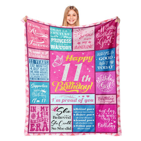 Lavua blanket for an 11-year-old birthday girl, cozy warmth for movie nights.