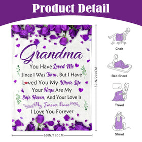 Lavua Grandma Blanket in use by Grandma conveys daily cozy rituals.
