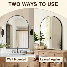 LAWADA arched wall mirror complements entryway decor with a refined silhouette