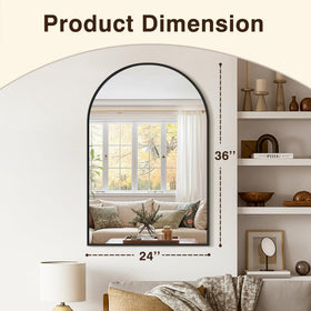 LAWADA wall mirror with arched design adds space and elegance to any room