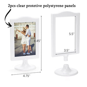 Lawei double-sided 4x6 frame showcased on a table for photos.