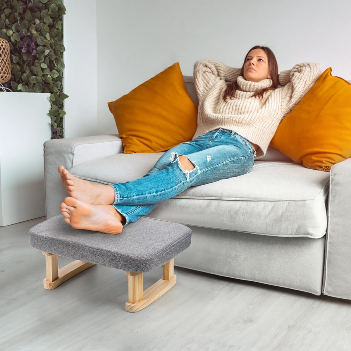 Lawei footstool easy assembly with simple hardware in minutes