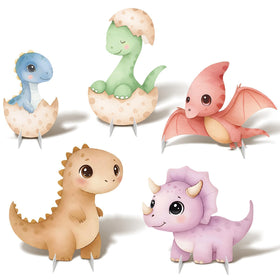 LawnIdyll blue dinosaur cutout ideal for vibrant baby shower photo backdrop
