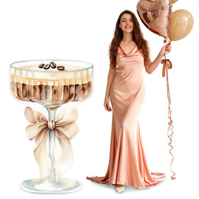 LawnIdyll Espresso Martini cutout base provides stable backdrop for outdoor celebrations