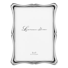 Lawrence Frames 710257 silver romance frame with polished metal finish for 5x7 photos