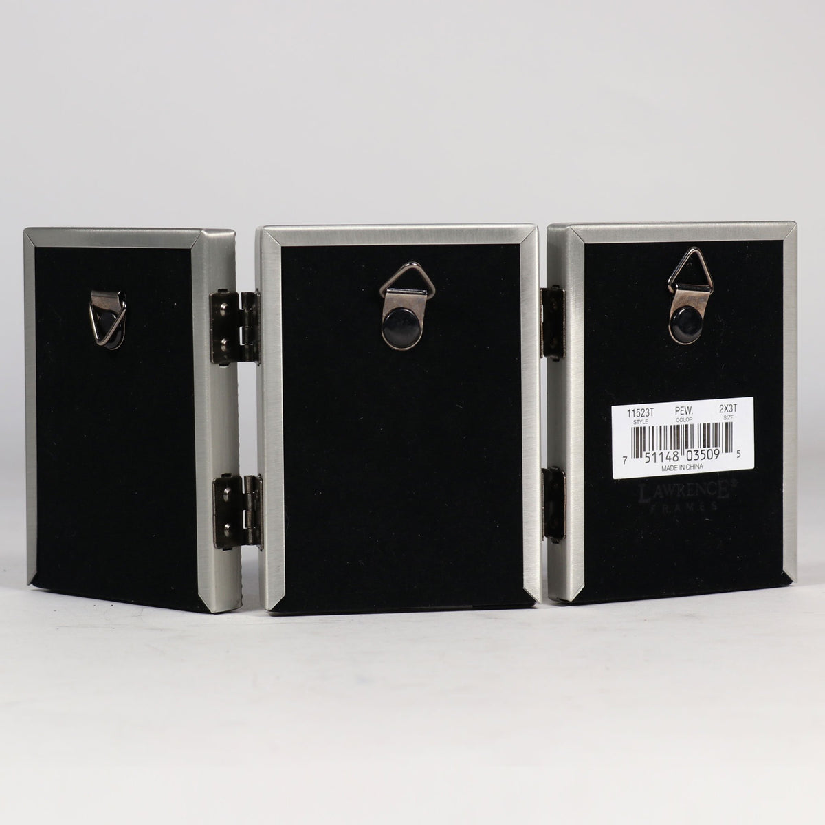 Lawrence Frames pewter bead-border detail with black velvet backing protects memories