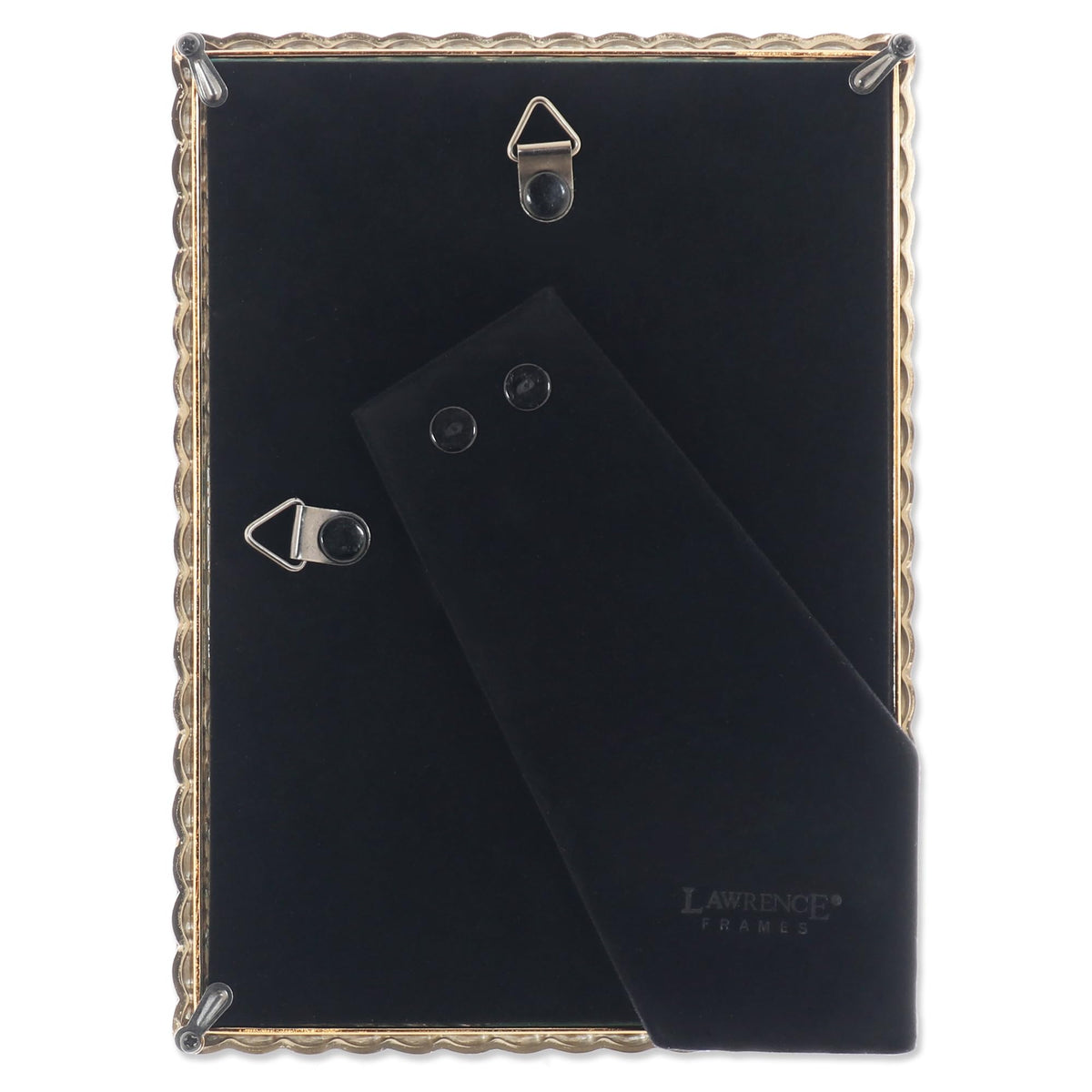 Lawrence Frames rope design frame detail gold, enhances wall mounting or shelf display.