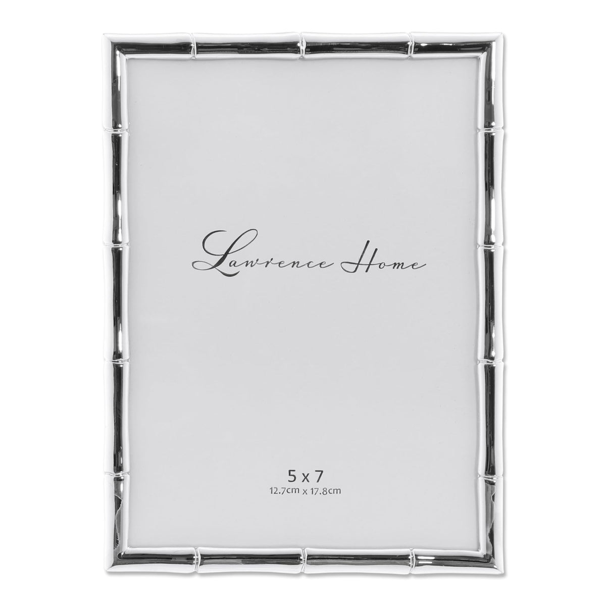 Lawrence Frames silver metal bamboo frame, ideal for tabletop or wall display.