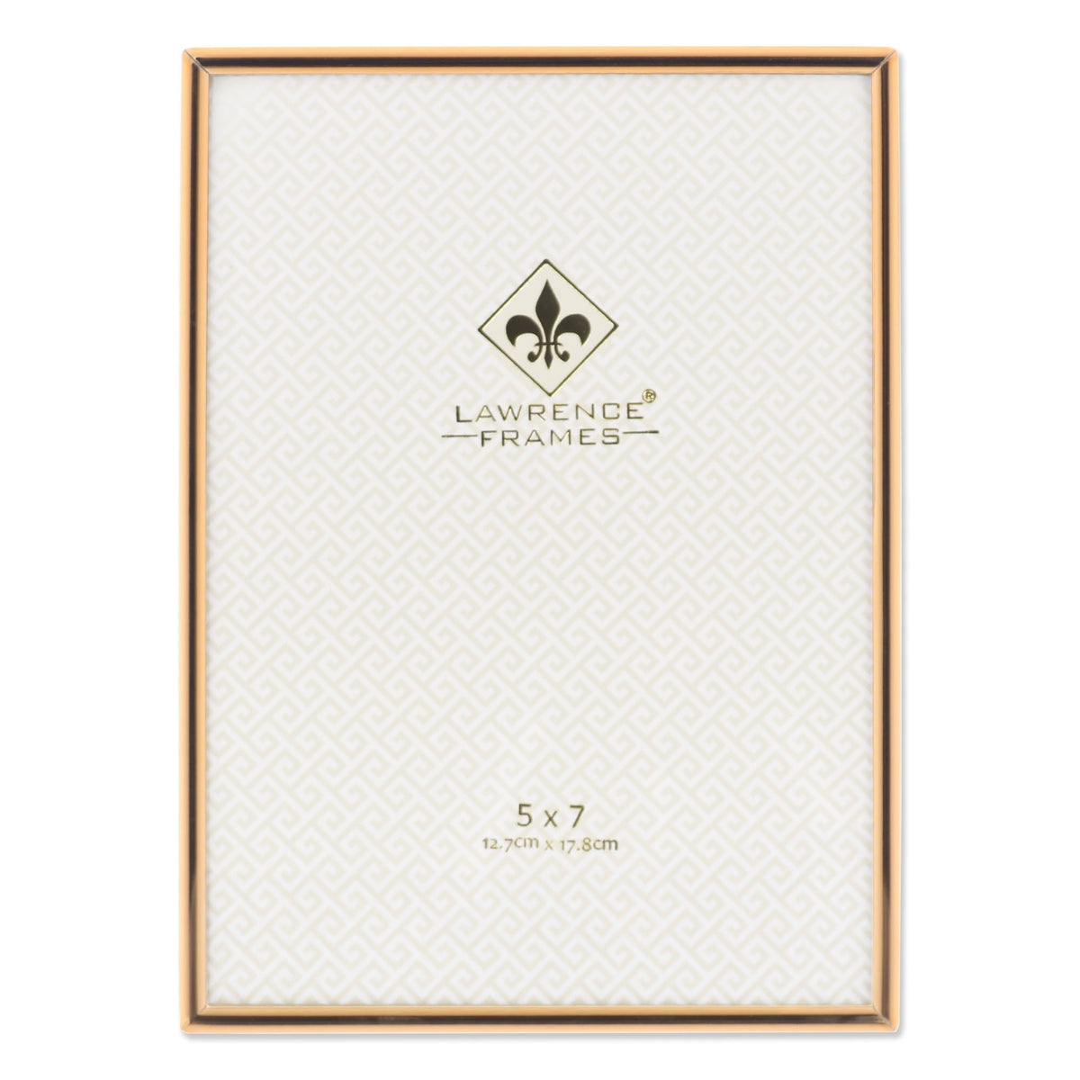 Lawrence Frames Simply Gold frame front view, ready to showcase a 5x7 photo.