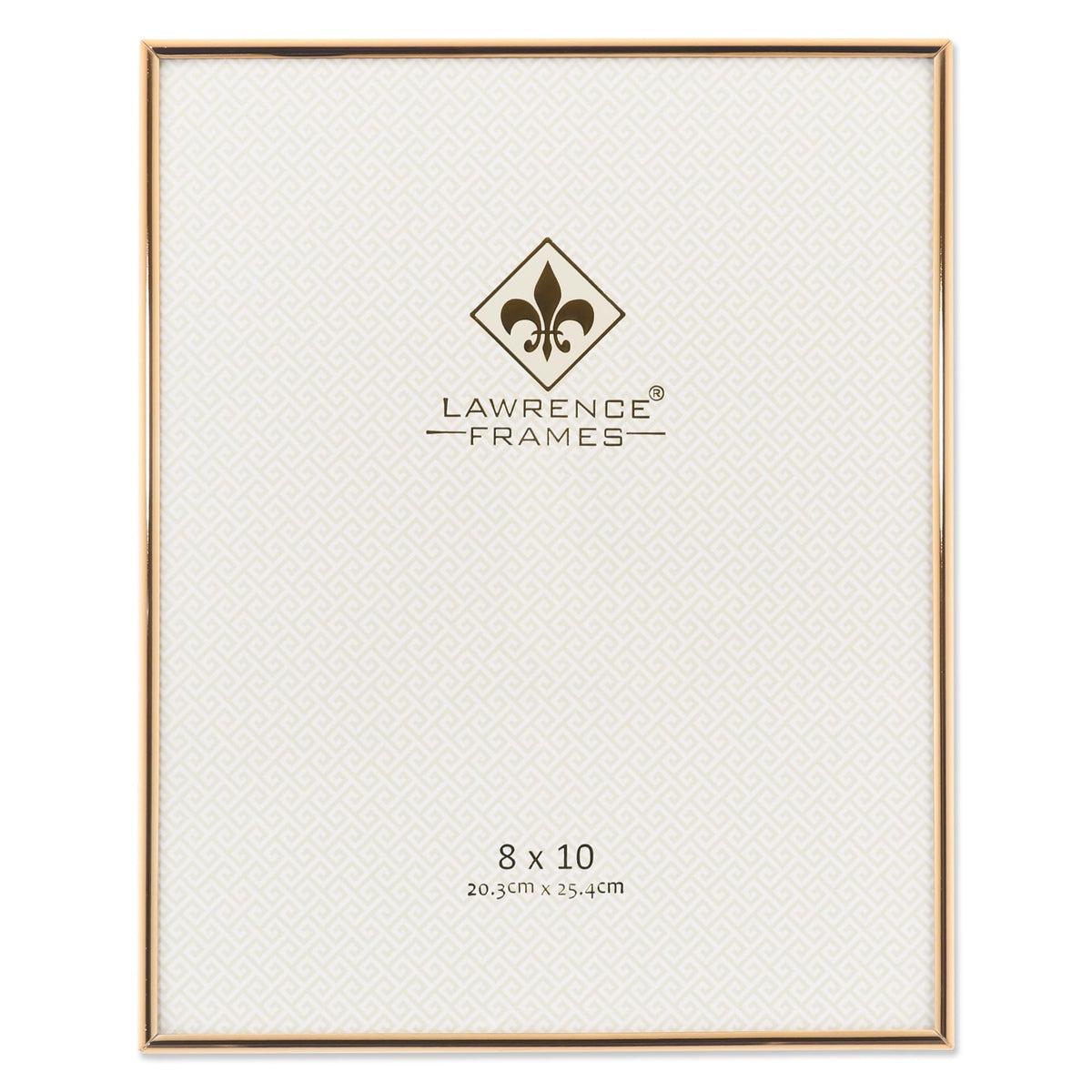 Lawrence Frames Simply Gold metal frame for 8x10 photos, elegant display for any room.