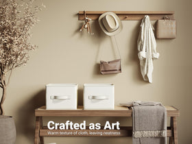 LayerSpace closet setup image highlights versatile storage on shelves.