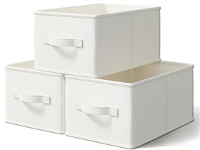 LayerSpace fabric storage bin front view highlights durable structure for tidy closet organization.