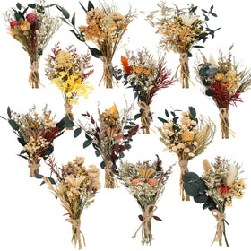 Layhit 12-pcs boho dried bouquet collection close-up for colorful home decor