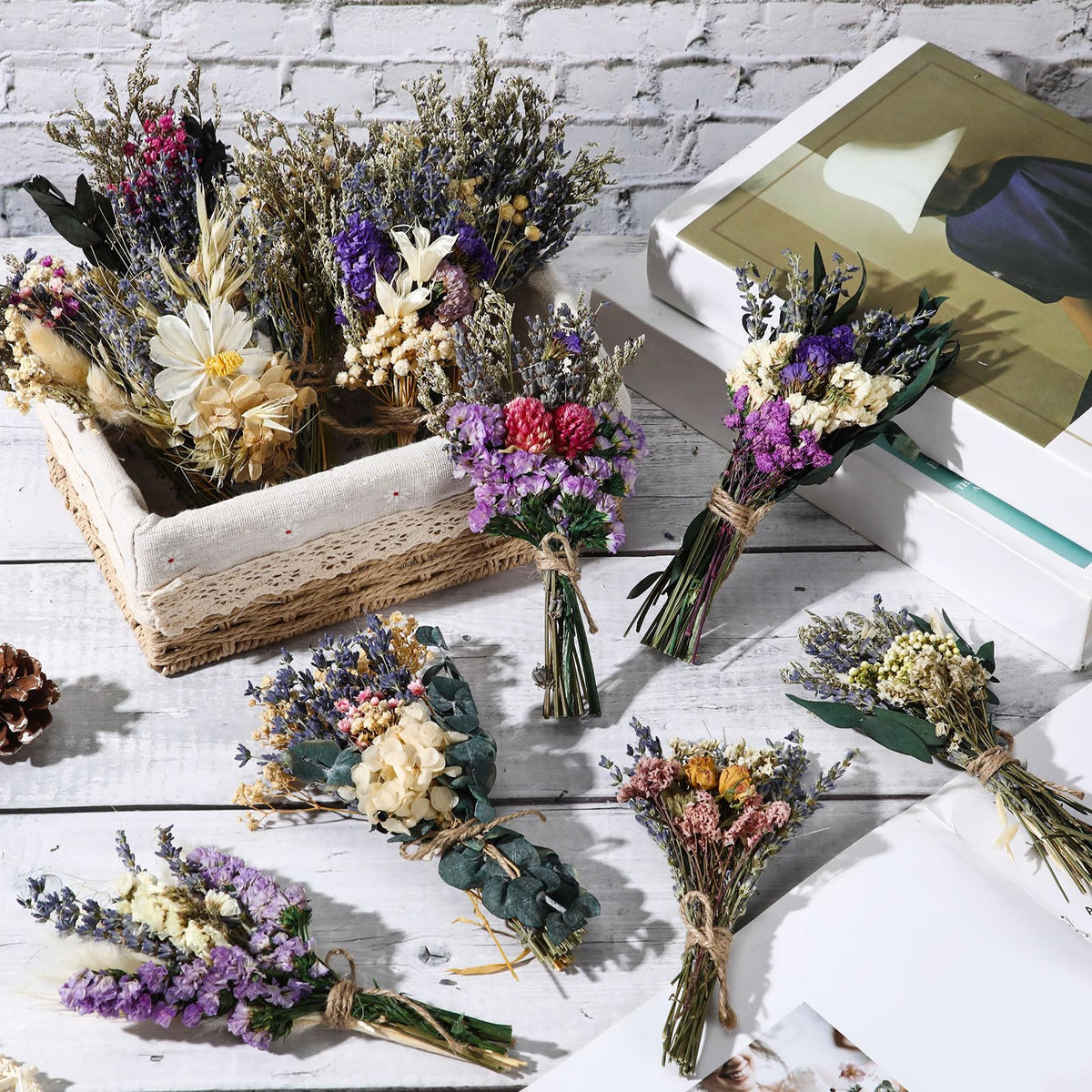 Layhit compact dried bouquets for small spaces and shelves
