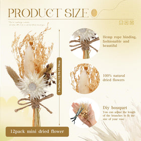 Layhit mini wedding dried flowers collection enhances photo displays.