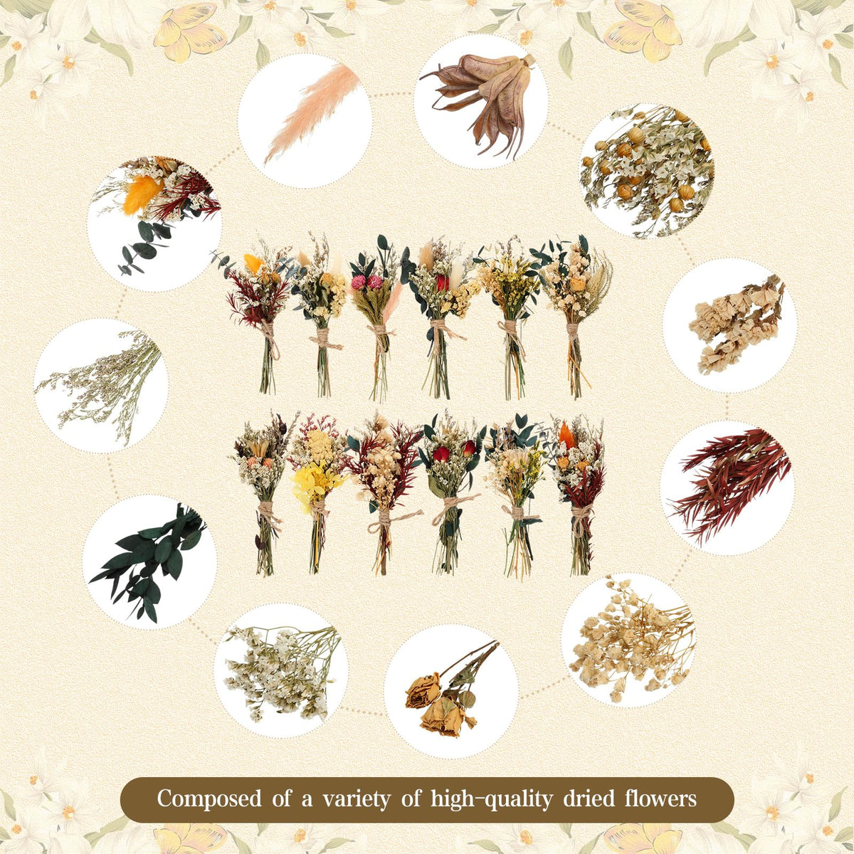Layhit photo boutonniere sample using dried bouquet for festive events