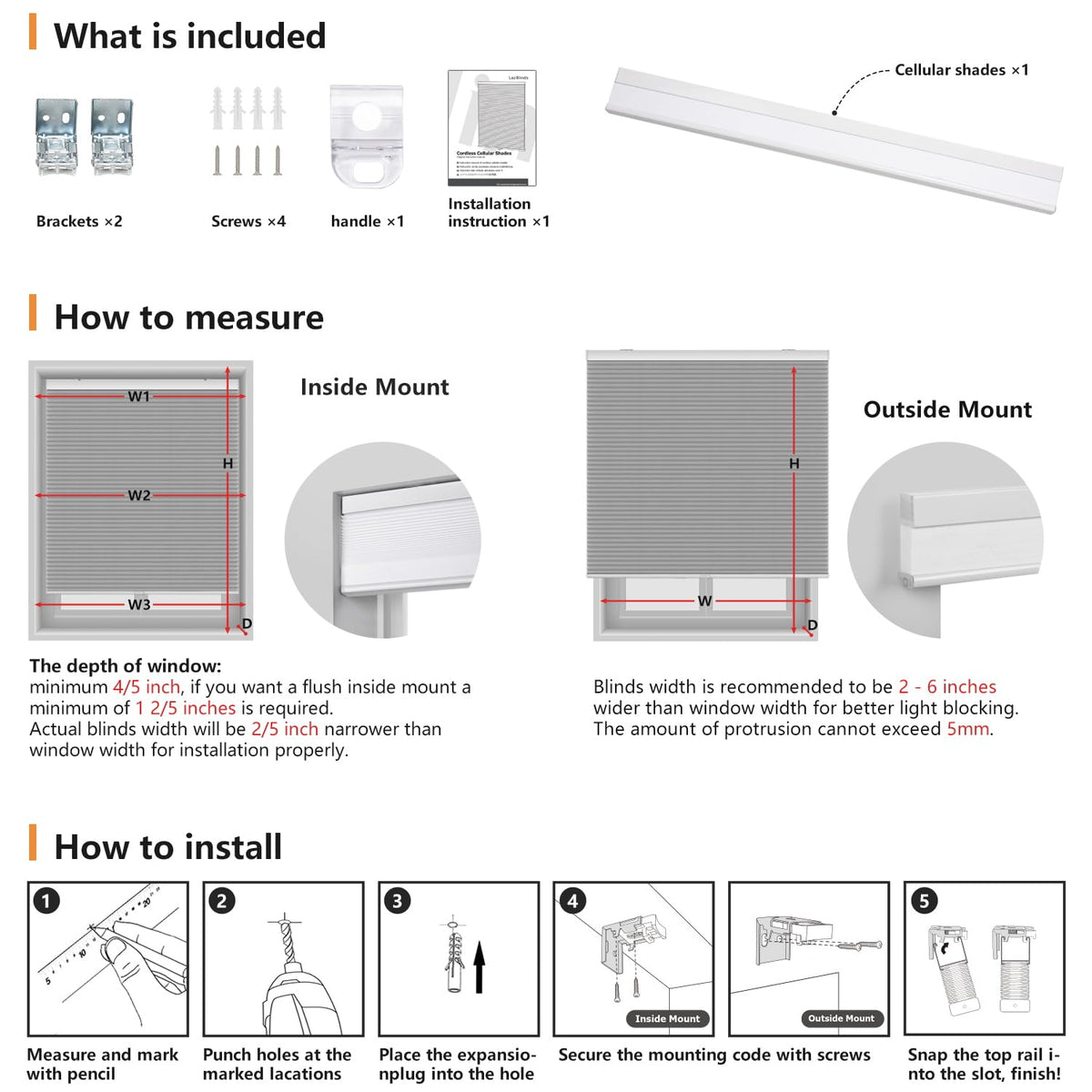 LazBlinds outside mount coverage example for enhanced window protection