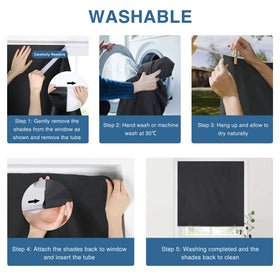 LazBlinds self-adhesive tape sticks to surfaces with no residue.