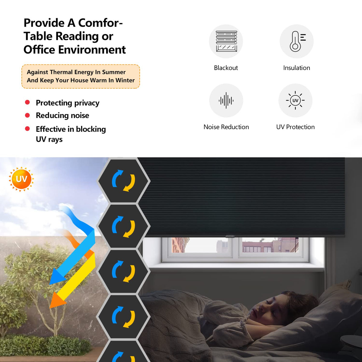 LazBlinds silver-plated cell layer showing energy-saving insulation