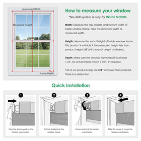 LazBlinds fits 21.7–22.6 inch widths with a 1-inch extension for flexibility.