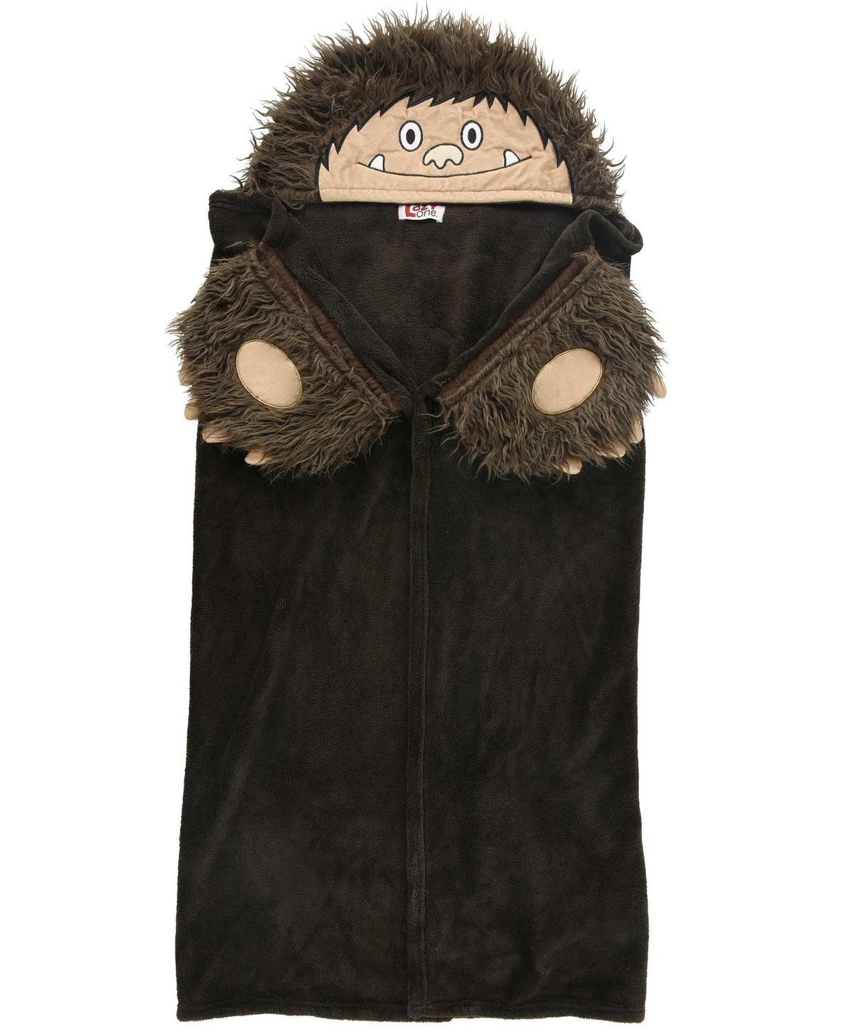 Lazy One Bigfoot hooded blanket shows paw pockets for warm hands