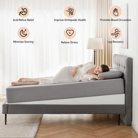 Lazyzizi 7-inch wedge topper above mattress for a gentle incline and neck alignment