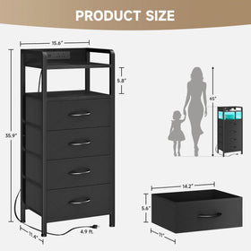 Lazzanto Nightstand adjustable footpads ensure level placement on uneven floors.