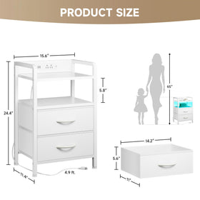 Lazzanto Night Stand adjustable footpads for level stability on uneven floors.