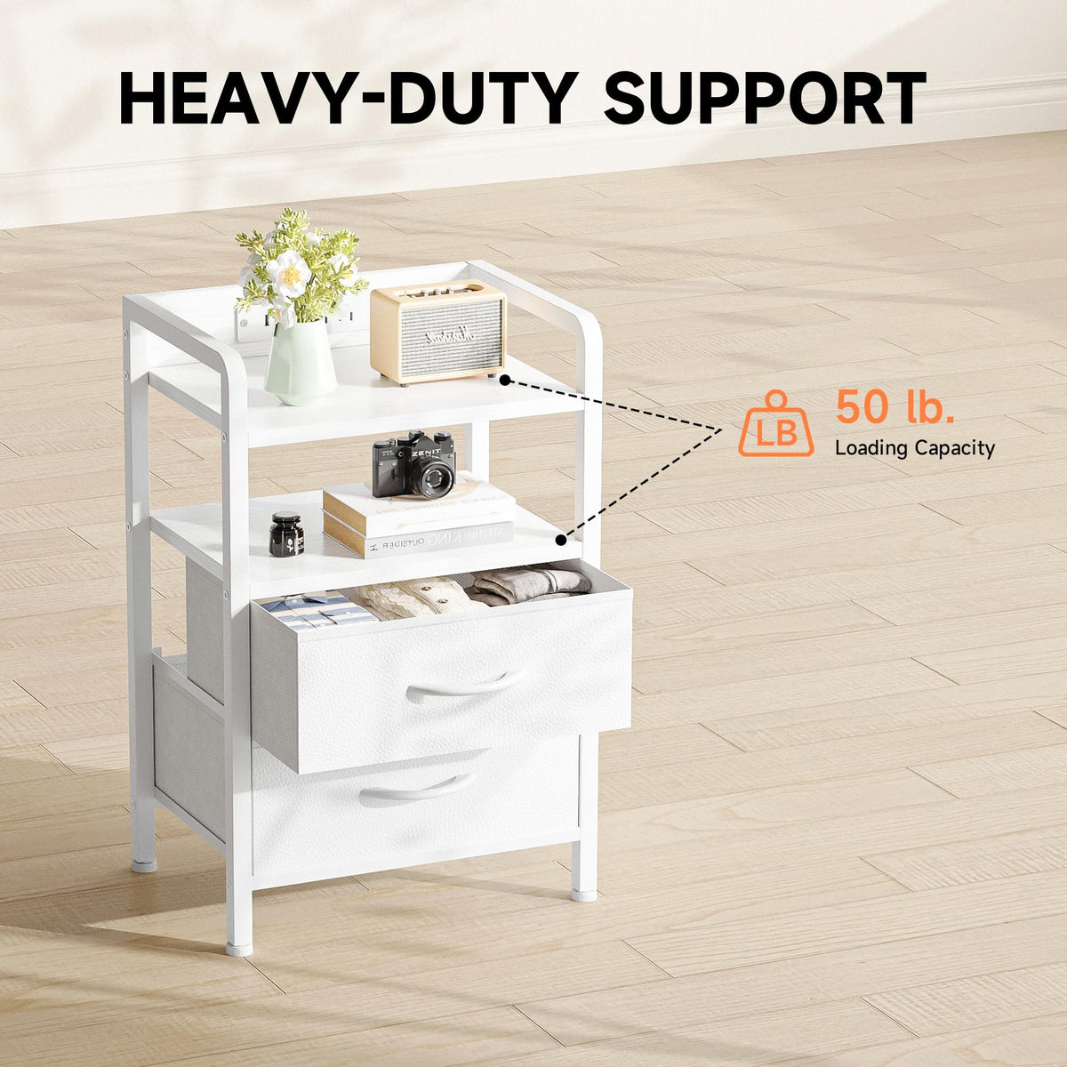 Lazzanto Night Stand easy assembly with included hardware and instructions.